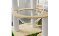 Sturdy Construction Wooden Feline Climber with Space Capsules Modern Design Feline Condo with Scratching Posts Pet Furniture for Multiple Cats, Indoor, Living Room, Apartment