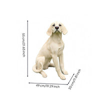 Labrador Sculpture Detailed Coat Texture Sitting Dog Figurine Decorative Garden Decoration for Home