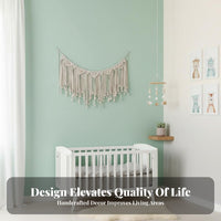 Shell Wall Decor Handmade Woven Tassel Bohemian Design for Photo Prop