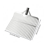 Paddy Field Vegetation Fork Wide Metal Head Agricultural Implement Reinforced for Wet Fields, Muddy Ground