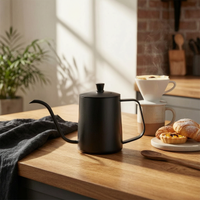 Stainless Steel Gooseneck Kettle Precise Pouring Kitchenware Rust Resistant