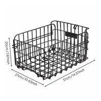 Folding Rear Bike Basket Foldable Design for Grocery Shopping, Commuting