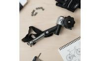 Angled Bike Trailer Hitch with Clamp Black Trailer Connector with Strap Heavy Duty Hardware Corrosion-Resistant for Cyclists