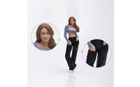 Miniature Woman Figurine Detailed Miniature Woman Figure Compact Female Figurine for Collectors
