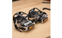 Adjustable Straps Toe Cage Pedals Side Reflectors Toe Cage Pedal Serrated Surface Strap Pedals Textured Grip