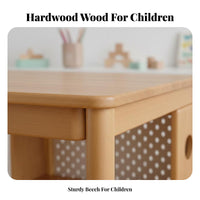 Desk and Hutch Set sturdy Wood Study Table Integrated shelving unit Easy to Clean for Home