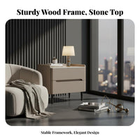 Nightstand with Drawers long-lasting Construction 2-Drawer End Table Easy Assembly