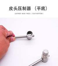 批发14mm不锈钢平底皮头压制器深圳台球用品球杆皮头修理工具