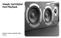 Powered Car Subwoofer Deep Bass Bluetooth Speaker Wooden for Road Trips