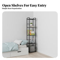 Space-Saving Tall Narrow storage unit Multi-Tier Storage Rack adaptable Display Shelf Stable Design for Apartment Dwellers, Students, Homeowners, Bedroom, Living Room, Small Spaces, Hallway