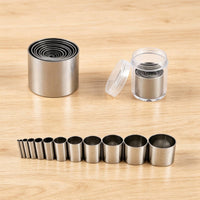12 Pieces Clay Set with Jar Mini Round Circle Molds Long-Lasting for Crafters