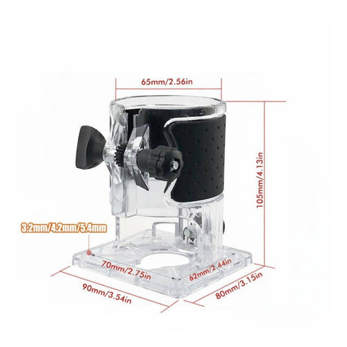 Transparent Router Base Easy to Install Perimeter Trimmer Base Plate