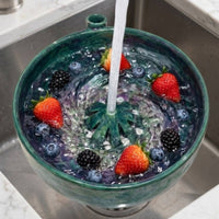 Fruit and Vegetable Basin Glazed Fruit Washer Bowl Round