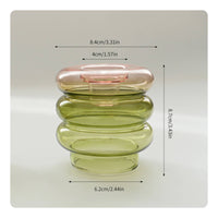 Vase Candle Holder 2-in-1 Design Circular Glass Vase Decorative Centerpiece