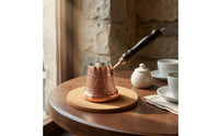 Turkish Coffee Pot Tin-Lined Hammered Copper Cezve Engraved