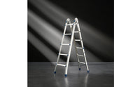 Aluminum Multifunction Ladder Foldable A-Shaped Ladder Multi-Position Space-Saving for Home Maintenance