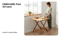 No-Assembly Foldable Table Foldable Design X-Brace Frame Trestle Table Space-Saving Easy to Clean for Telecommuting Workers