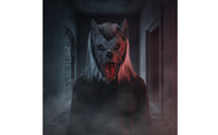 Wolf Mask with Faux Hair Full-Head Wolf Mask Realistic for Costume Parties