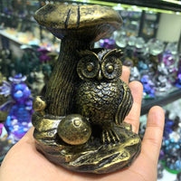 猫头鹰水晶球底座球托水晶球座玉器底托树脂工艺品批创意树脂底座