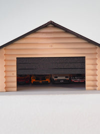 64比例停车场仿真微缩模型场景立体建筑房子可贴纸DIY车库四