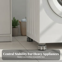 Threaded Anti-Slip Appliance Foot Shock Absorbing Adjustable Appliance Base Stable Household Hardware Noise Reduction for Laundry Room