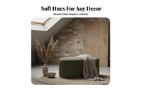 Round Boucle Ottoman Soft and Comfortable Round Boucle Stool Minimalist Design