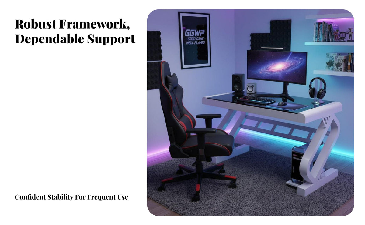 Multi-Purpose Minimalist Computer Desk Sturdy Design Simple Rectangular Desk Spacious Desktop Study Table Easy to Assemble for gaming enthusiasts, Office Workers, Students, Dorm Room, Bedroom