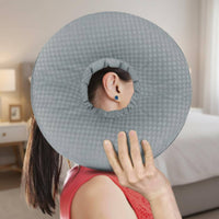 Rest Pillow with Ear Hole Zippered Waist Support Cushion Ergonomic Seating Cushion for Home