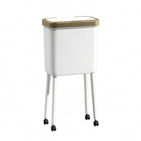 High-Leg Trash Can Smooth Lidded Trash Can Space-Saving