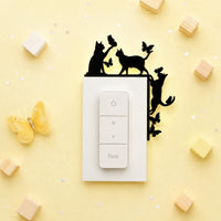Kitten and Butterfly Outline Cute Door Decoration Easy to Install
