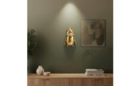 Unique Design Rhinoceros Beetle Wall Hanging Intricate Details Golden Beetle Wall Decor Easy to Hang for Living Room, Entryway, Office