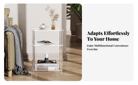 Clear C-Shaped Table Space-Saving Indoor Furnishing Modern Look for Small Spaces