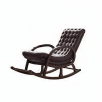 Modern Rocking Chair Relaxing Upholstered Rocking Chair Sturdy Frame Ergonomic Support for Seniors, Homeowners