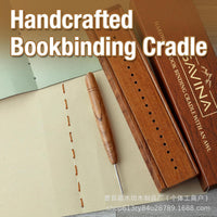 Wooden Book Binding Kit with Hole Punch Stand for Book Lovers, Paper File Binding