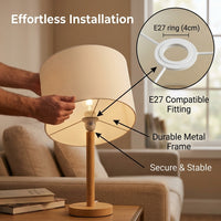 Lampshades for Ceiling Lights and Table Lamps with Textile Construction, Cylindrical Drum Lampshade for Living Room Decor