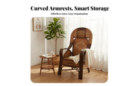 Highspine Rattan Chair Natural Aesthetic Woven Rattan Armchair Supportive spinerest artisanal Design for Adults, Bedroom, Study