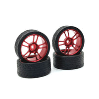 RUICHEN TECHNOLOGY 1/28 RC Car Upgrade 26.5mm Racing Wheel Hub and Tire for Wltoys Kyosho Mini