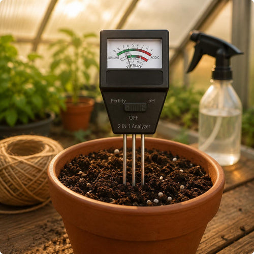 2 in 1 Soil Tester Portable Plant Care Tool Precise Readings for Flower Growers