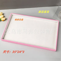 Portable Square Jewelry Display Tray with Cloth Cover