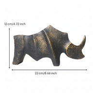 Bull Figurine Abstract Bull Statue Sculpture Faceted Office Decor Geometric for Bookshelf, Entryway