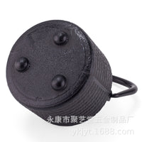 可立手柄铸铁香炉罗纹风格黑色生铁燃烧炉适合装饰烛台冥想香薰碗