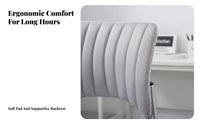 Armless Swivel Task Chair Padded Cushion Armless Rolling Chair Compact Design