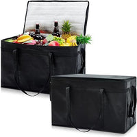 Large Capacity Foldable Insulated Cooler Bag with Handles for Picnic and Travel