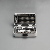 39 Pieces Compact Ratcheting Tool Kit with Case Multi-Purpose Ratcheting Screwdriver Set Precision Ratchet Screwdriver Set Sturdy for Engine Repair, Appliance Maintenance