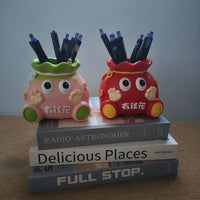 Cartoon Resin Figurine Creative Money Flower Desktop Storage Pen Holder Anti-Anxiety Resin Craft