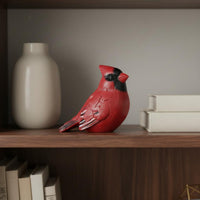 Hand-Painted Bird Sculpture Symbolic Resin Bird Statue Realistic Look Resin Avian Statue for Bookshelf, Windowsill