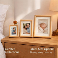 A4 Wooden Picture Frame, 6x4 Wooden Photo Frame, Modern Minimalist Desktop Display Frame, Study Room Decor, MDF Wood Frame, Wall Mount Frame