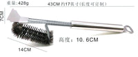 厂家批发不锈钢烧烤清洁刷 三头烧烤刷烤炉烤架钢丝刷BBQ清洁工具