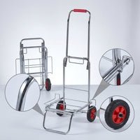 Foldable Hand Cart with Pull Handle for Shopping, Luggage, Delivery and Stairs