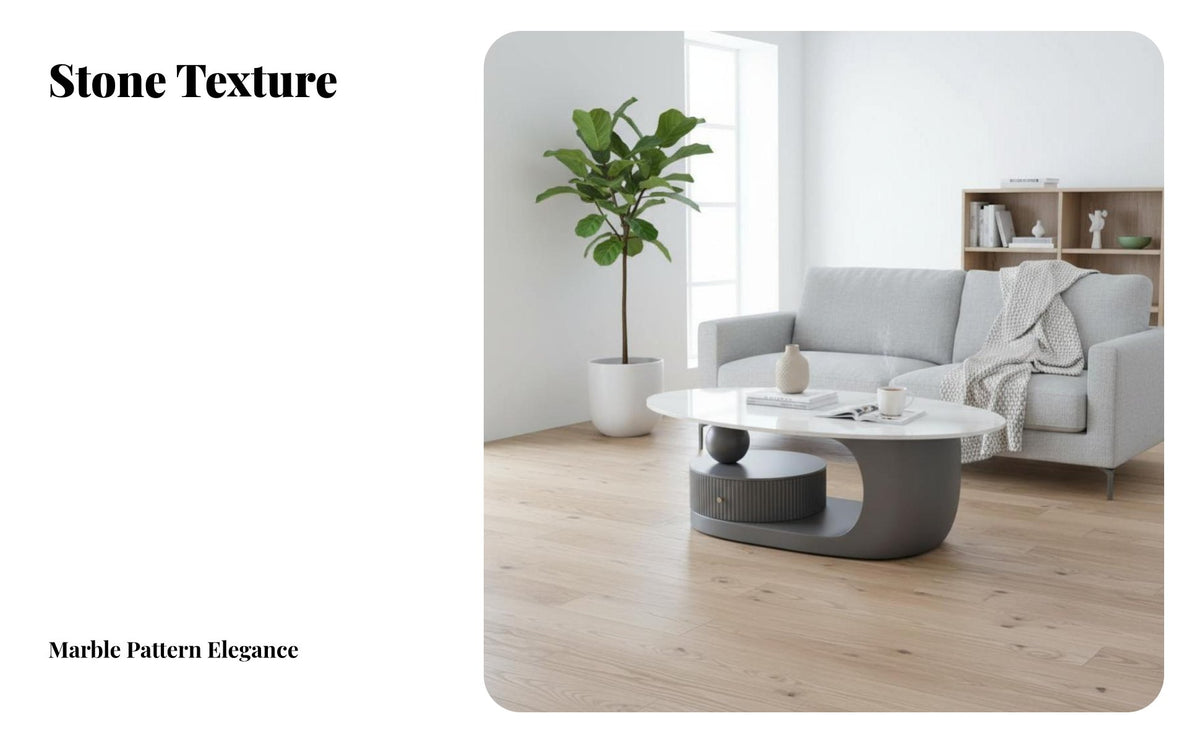 Luxury aesthetic Oval Coffee Table Modern Design Oval Table with interconnected Base scuffResistant Surface Living Room Furniture Sturdy Construction for Interior Designers, Apartment Dwellers, Homeowners, Lounge, Reception Area, Home Office
